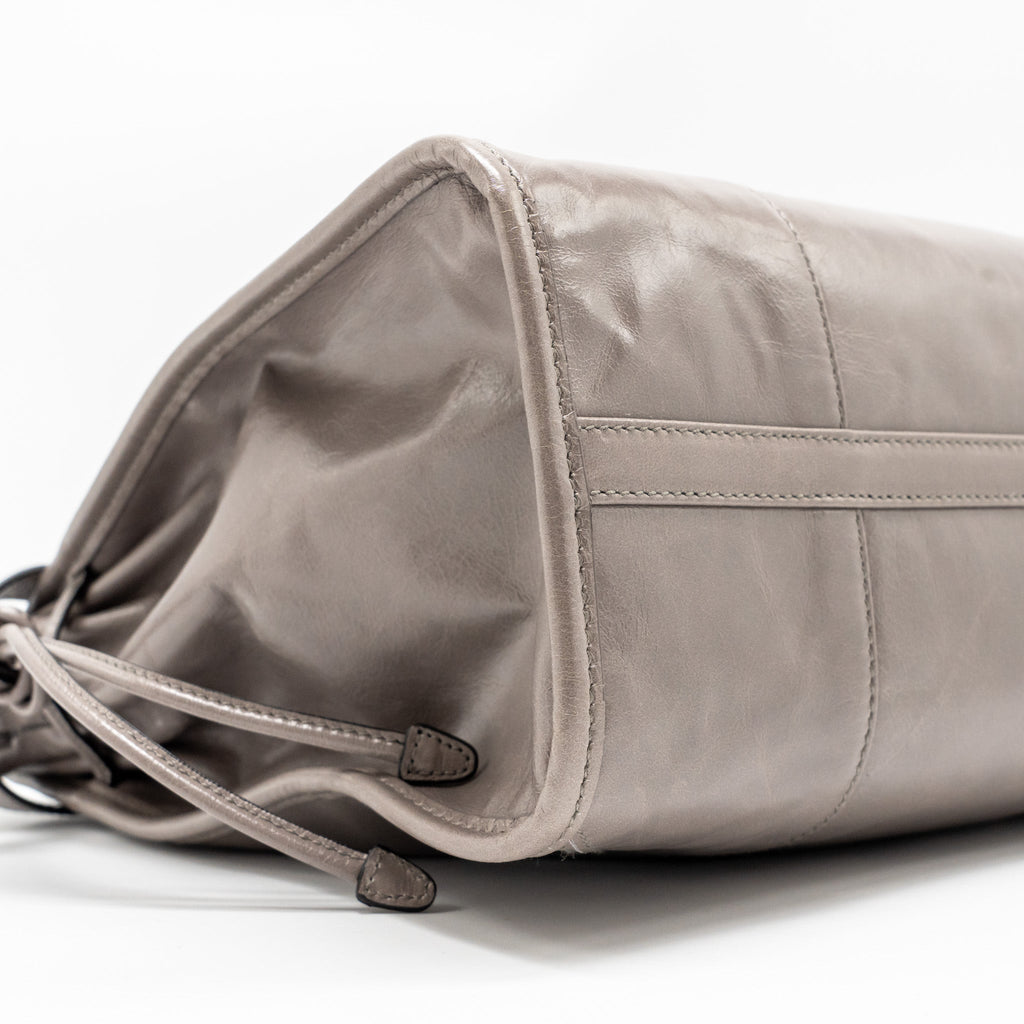 PRADA BONNIE LARGE HANDBAG CALFSKIN GREY GHW