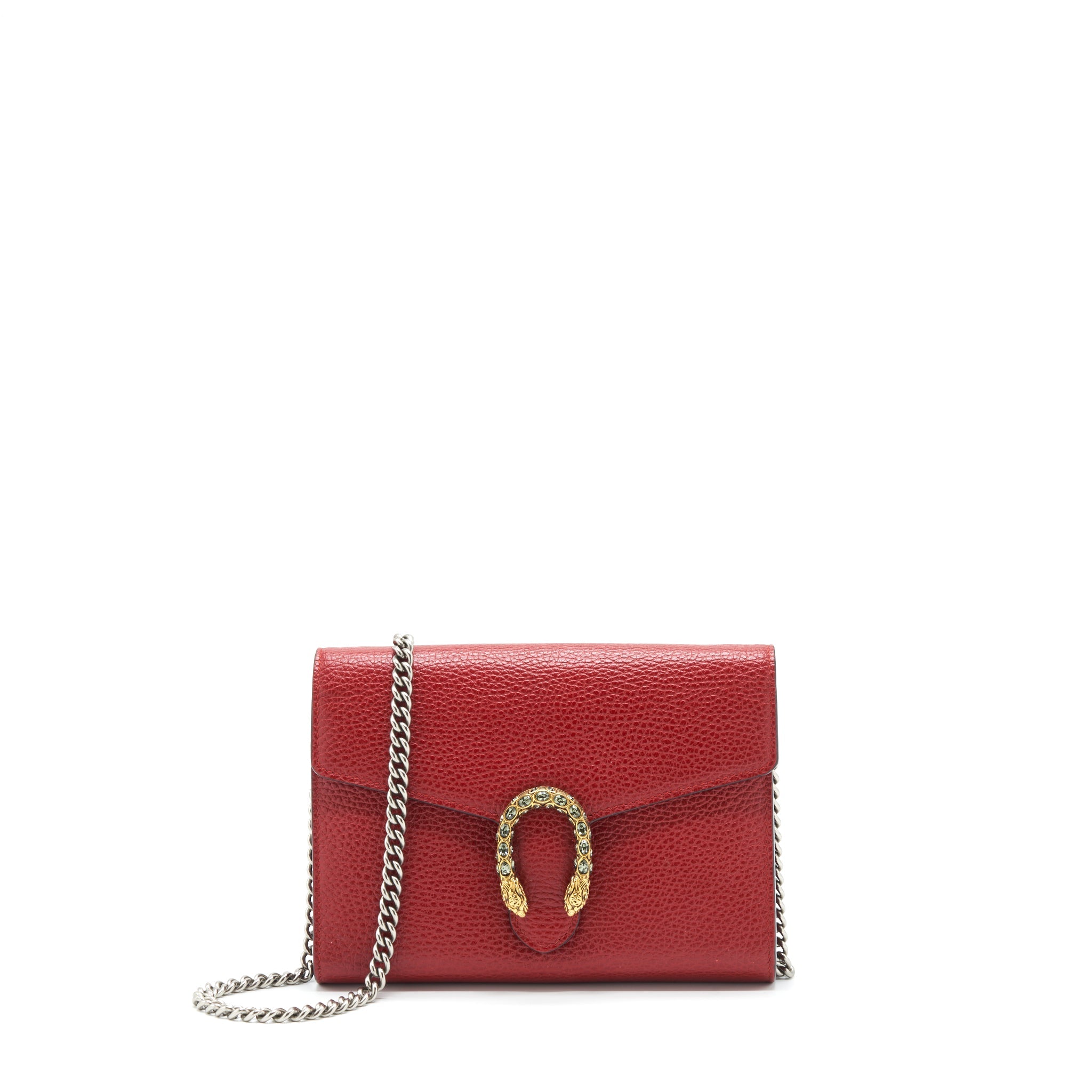 GUCCI DIONYSUS CHAIN WALLET RED GOLD/SLIVER HARDWARE