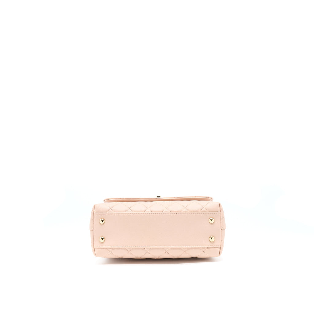 CHANEL 21A SMALL COCO HANDLE CAVIAR ND022 ROSE CLAIR / LIGHT PINK LGHW(MICROCHIP)