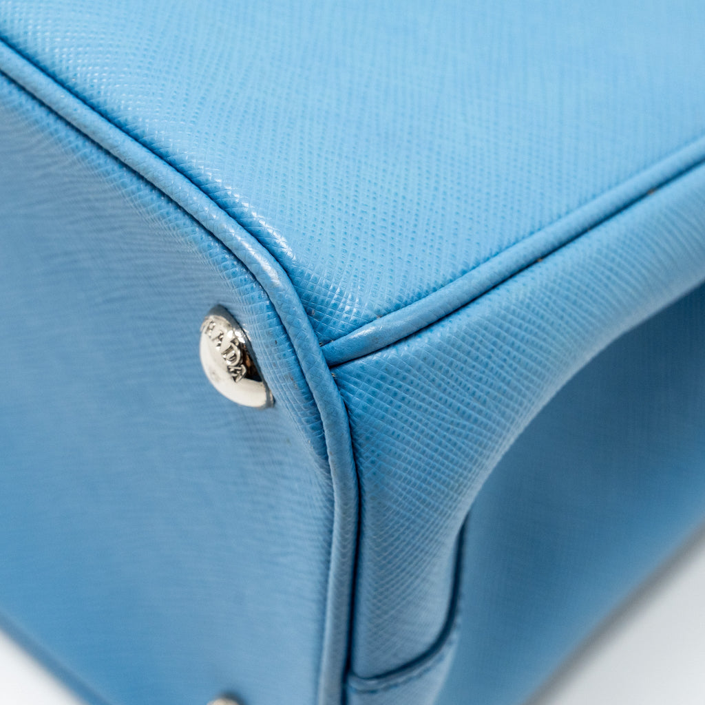 PRADA MEDIUM GALLERIA SAFFIANO BAG LEATHER BLUE SHW