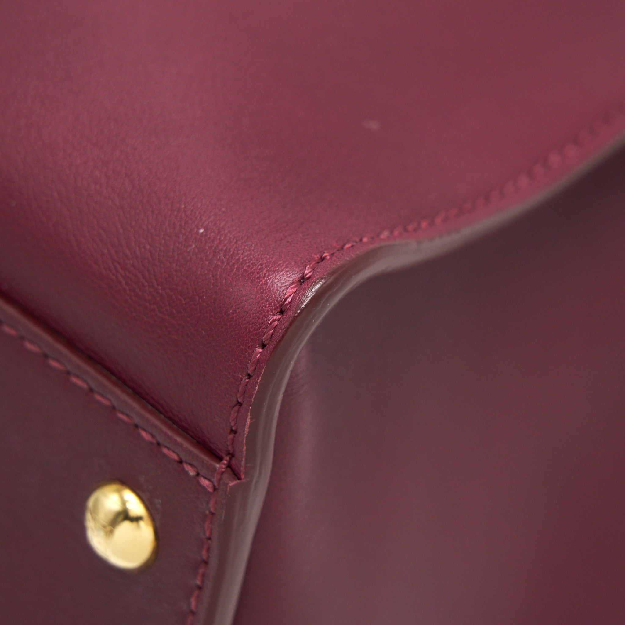FENDI LARGE PEEKABOO TOTE BAG DARK RED