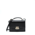 SAINT LAURENT/YSL BELLACHASSE CALFSKIN BLACK RUTHENIUM SLIVER HARDWARE