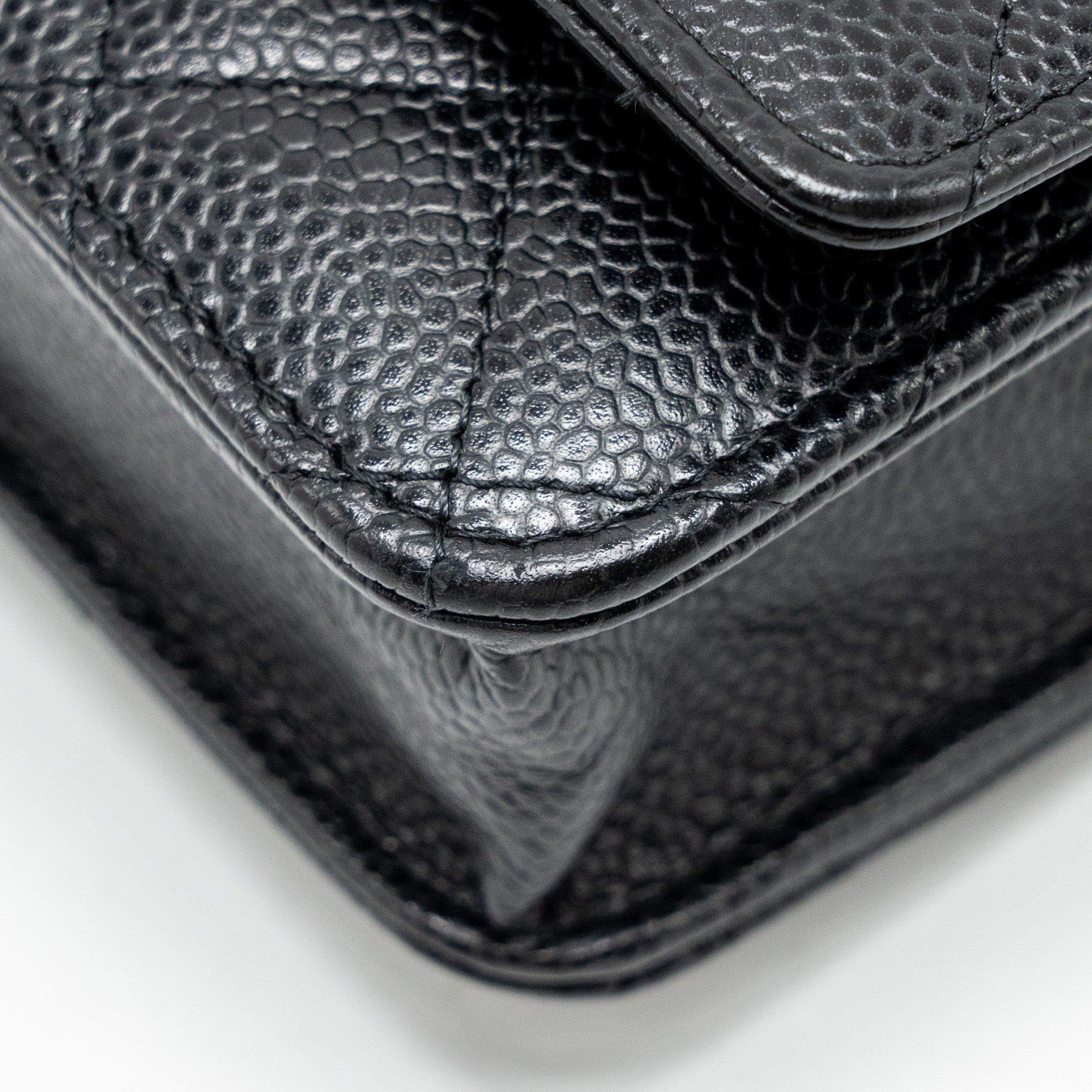 CHANEL CLASSIC WALLET ON CHAIN CAVIAR BLACK GHW