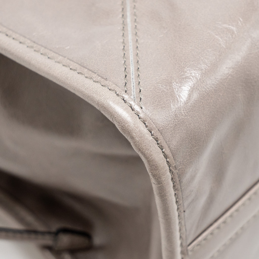 PRADA BONNIE LARGE HANDBAG CALFSKIN GREY GHW