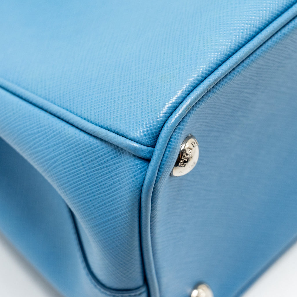 PRADA MEDIUM GALLERIA SAFFIANO BAG LEATHER BLUE SHW