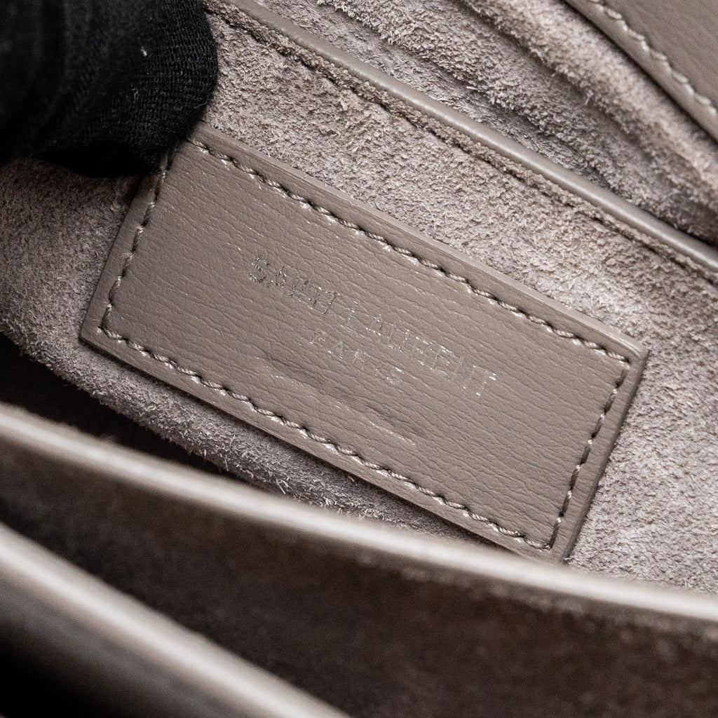 SAINT LAURENT / YSL MEDIUM SUNSET BAG CALFSKIN GREY SHW