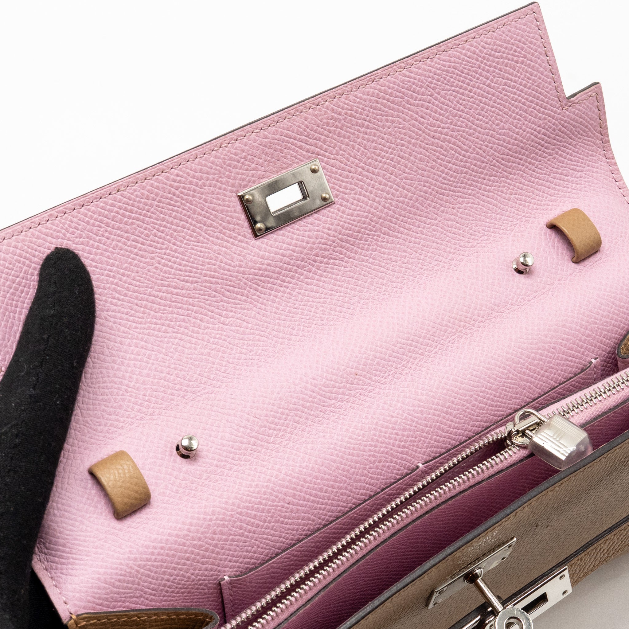 HERMES KELLY TO GO EPSOM CHAI/MAUVE SYLVESTER SHW