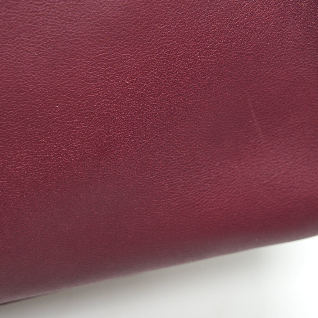 FENDI LARGE PEEKABOO TOTE BAG DARK RED