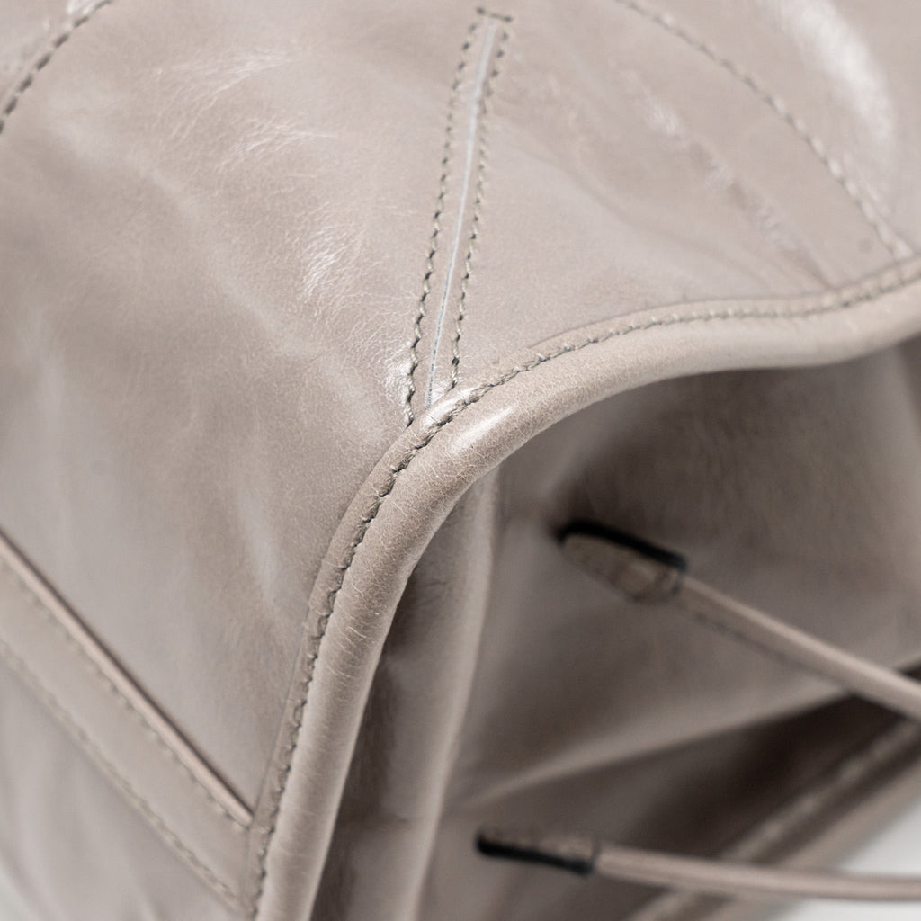 PRADA BONNIE LARGE HANDBAG CALFSKIN GREY GHW