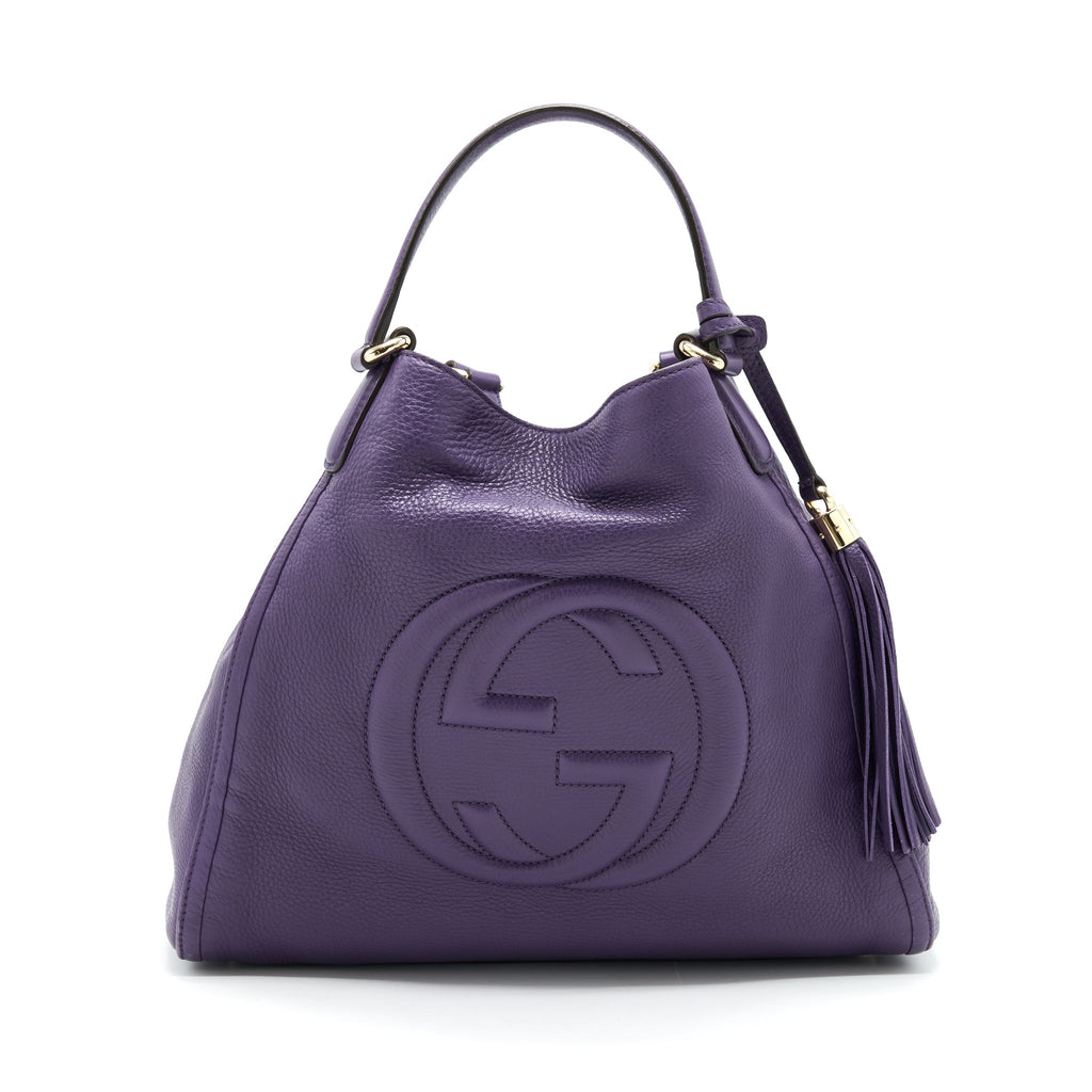GUCCI PURPLE SHOULDER TOTE BAG