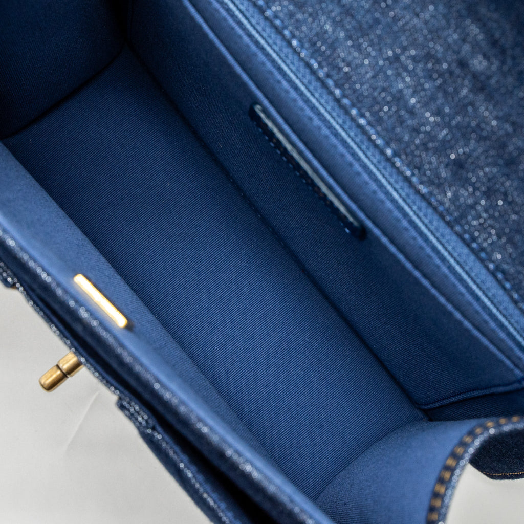 CHANEL 23S FLAP BACKPACK DENIM BLUE BRUSHED GHW (MICROCHIP)
