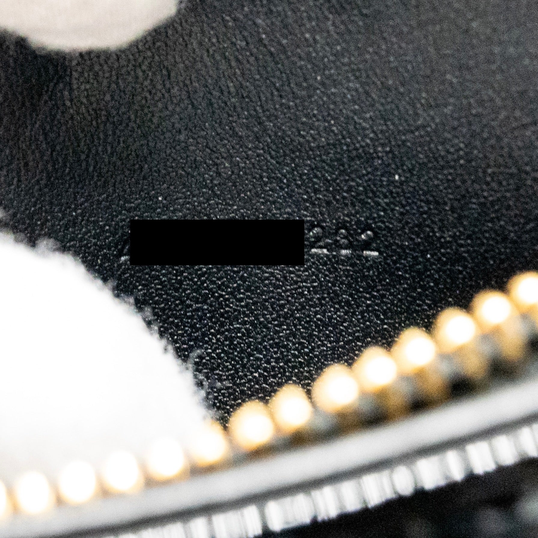 DIOR CARO POUCH WITH CHAIN PATENT CALFSKIN BLACK GHW