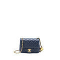 CHANEL PEARL CRUSH MINI SQUARE LAMBSKIN NAVY BRUSHED GHW