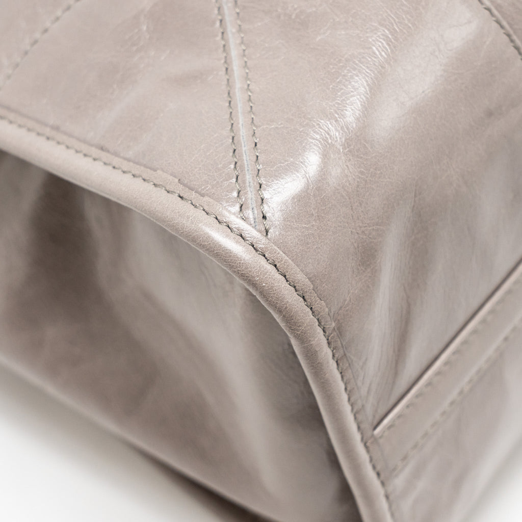 PRADA BONNIE LARGE HANDBAG CALFSKIN GREY GHW