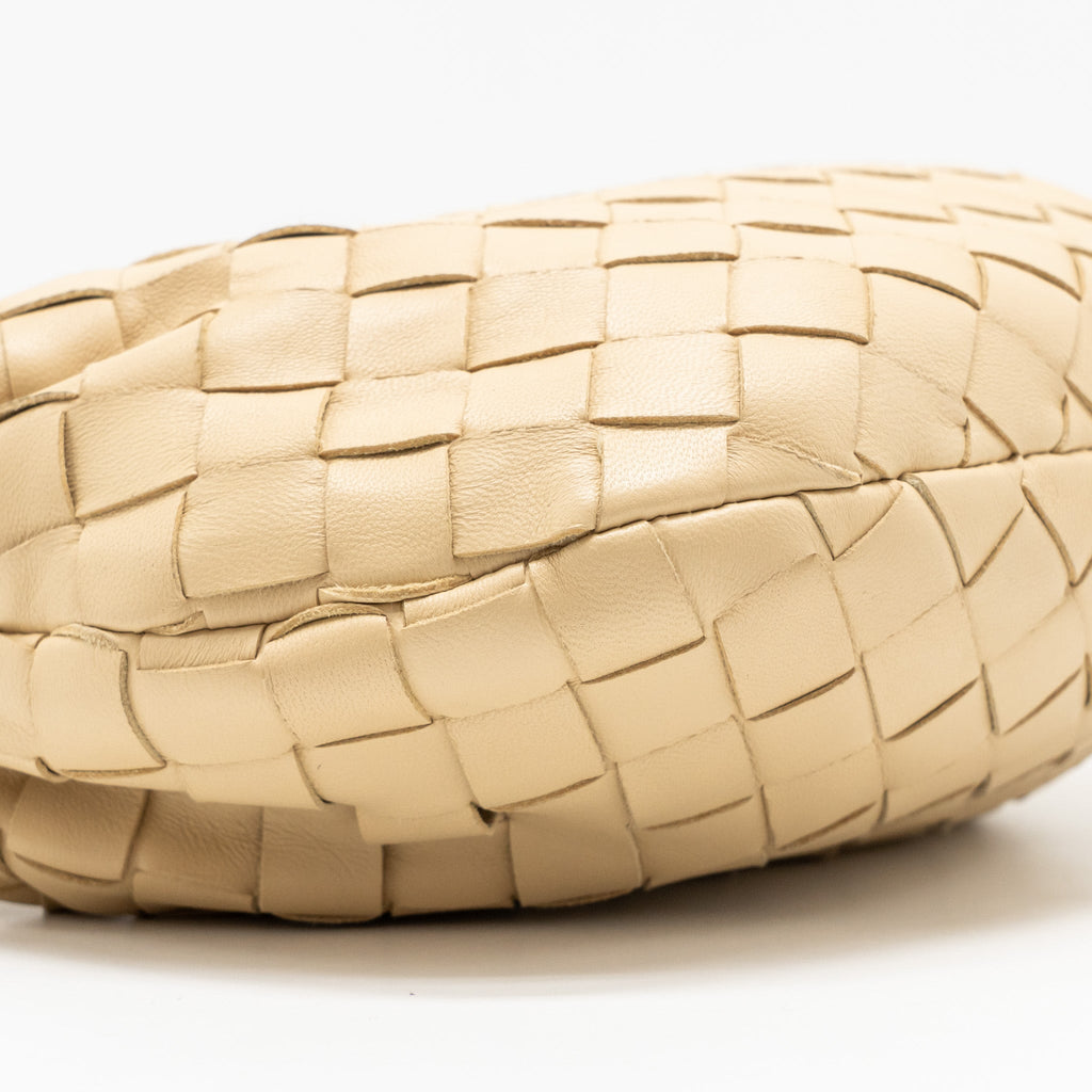 BOTTEGA VENETA MINI JODIE LAMBSKIN LIGHT BEIGE GHW