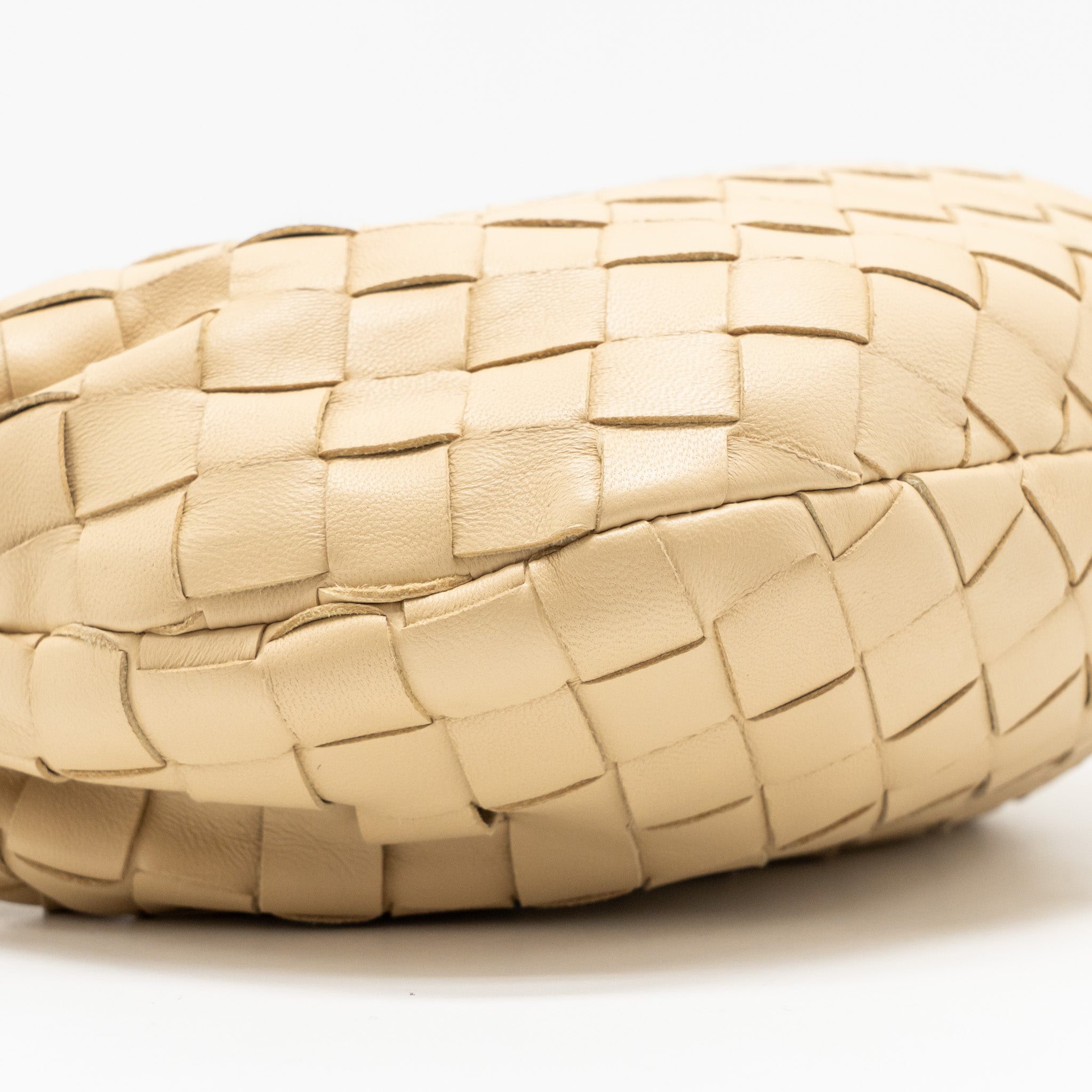 BOTTEGA VENETA MINI JODIE LAMBSKIN LIGHT BEIGE GHW