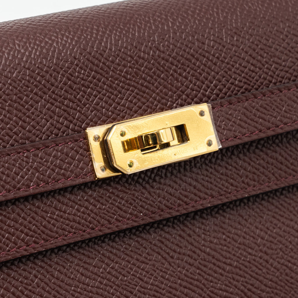 HERMES KELLY TO GO EPSOM 57 BORDEAUX GHW
