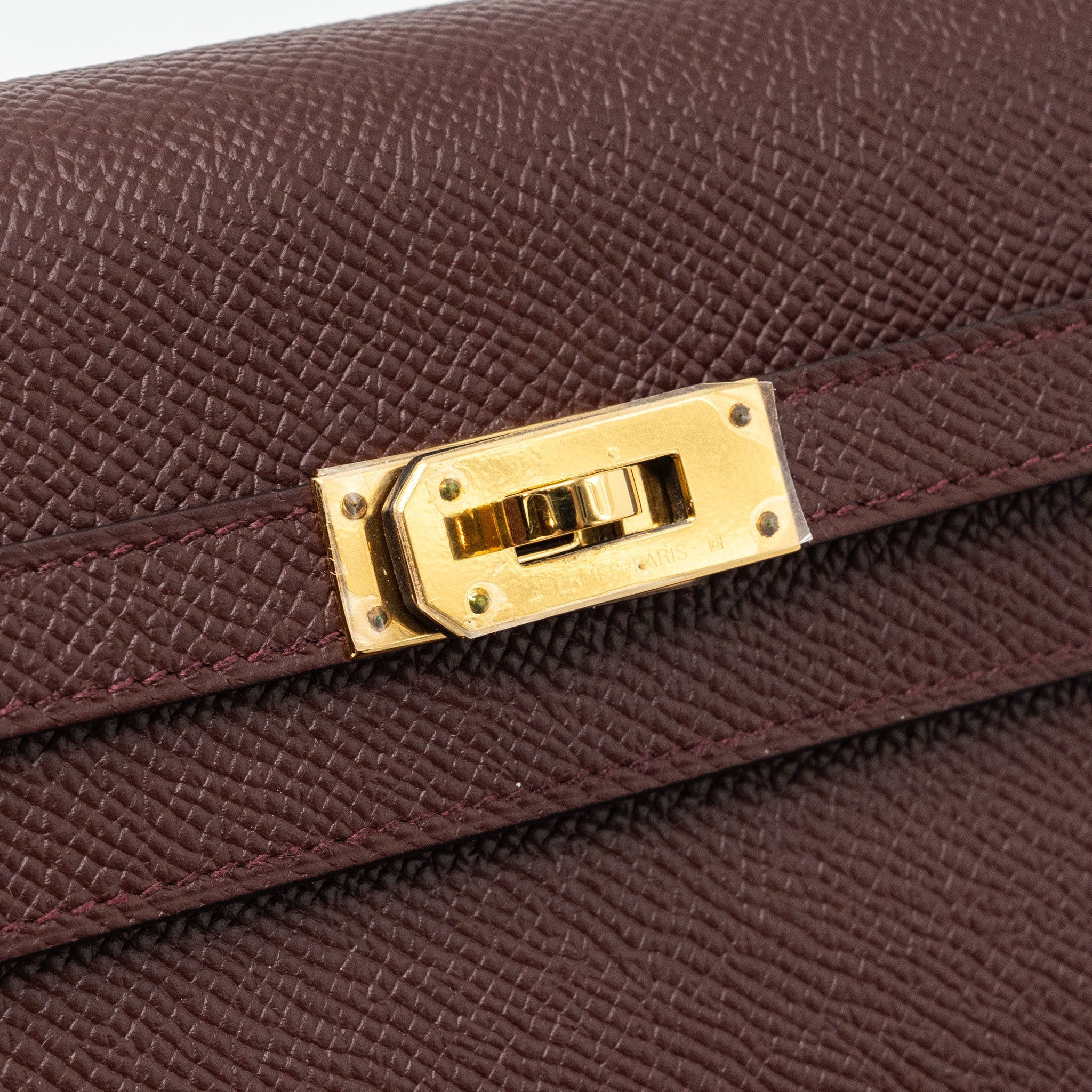 HERMES KELLY TO GO EPSOM 57 BORDEAUX GHW
