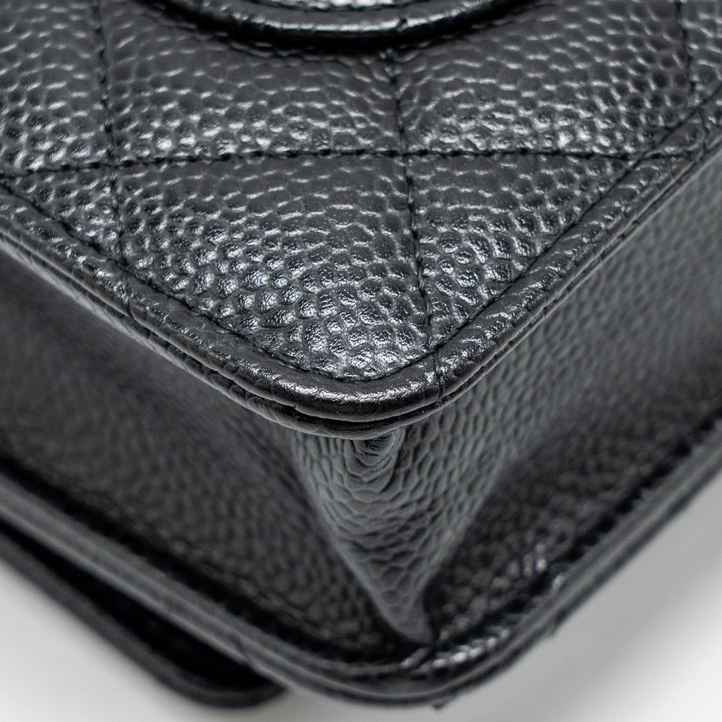 CHANEL CLASSIC WALLET ON CHAIN CAVIAR BLACK GHW