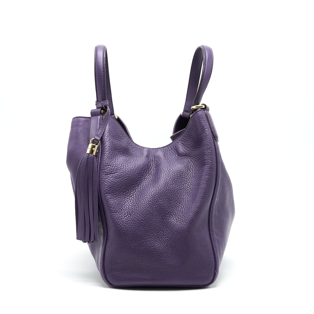 GUCCI PURPLE SHOULDER TOTE BAG