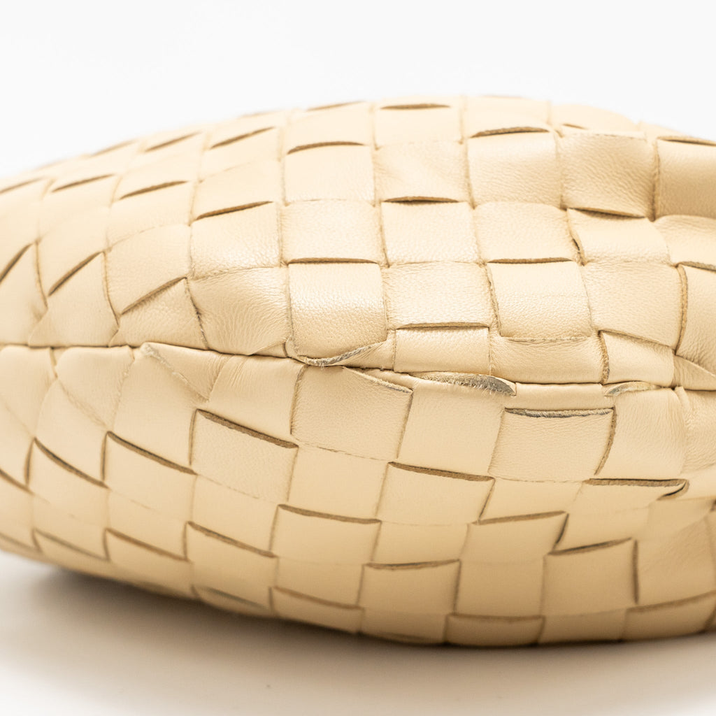 BOTTEGA VENETA MINI JODIE LAMBSKIN LIGHT BEIGE GHW