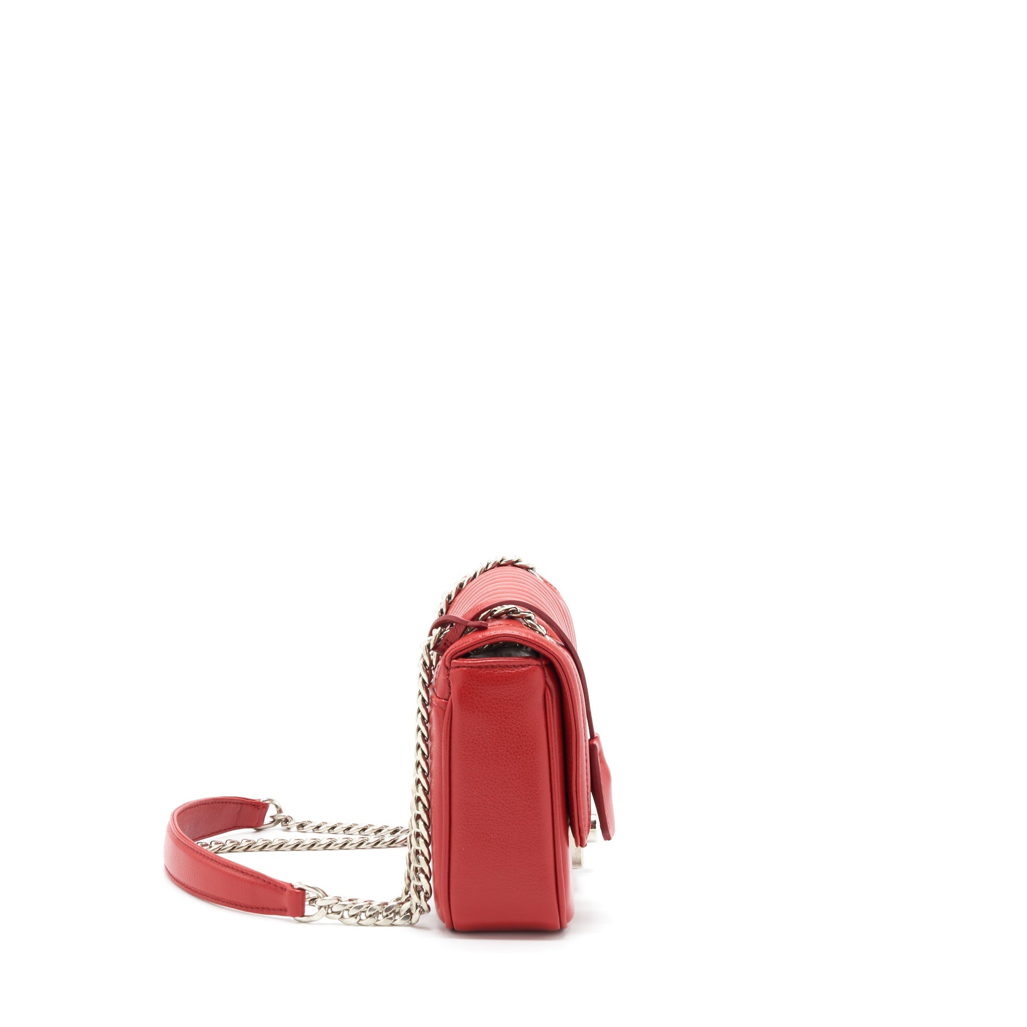 PRADA GLACÉ CROSSBODY BAG CALFSKIN RED SHW