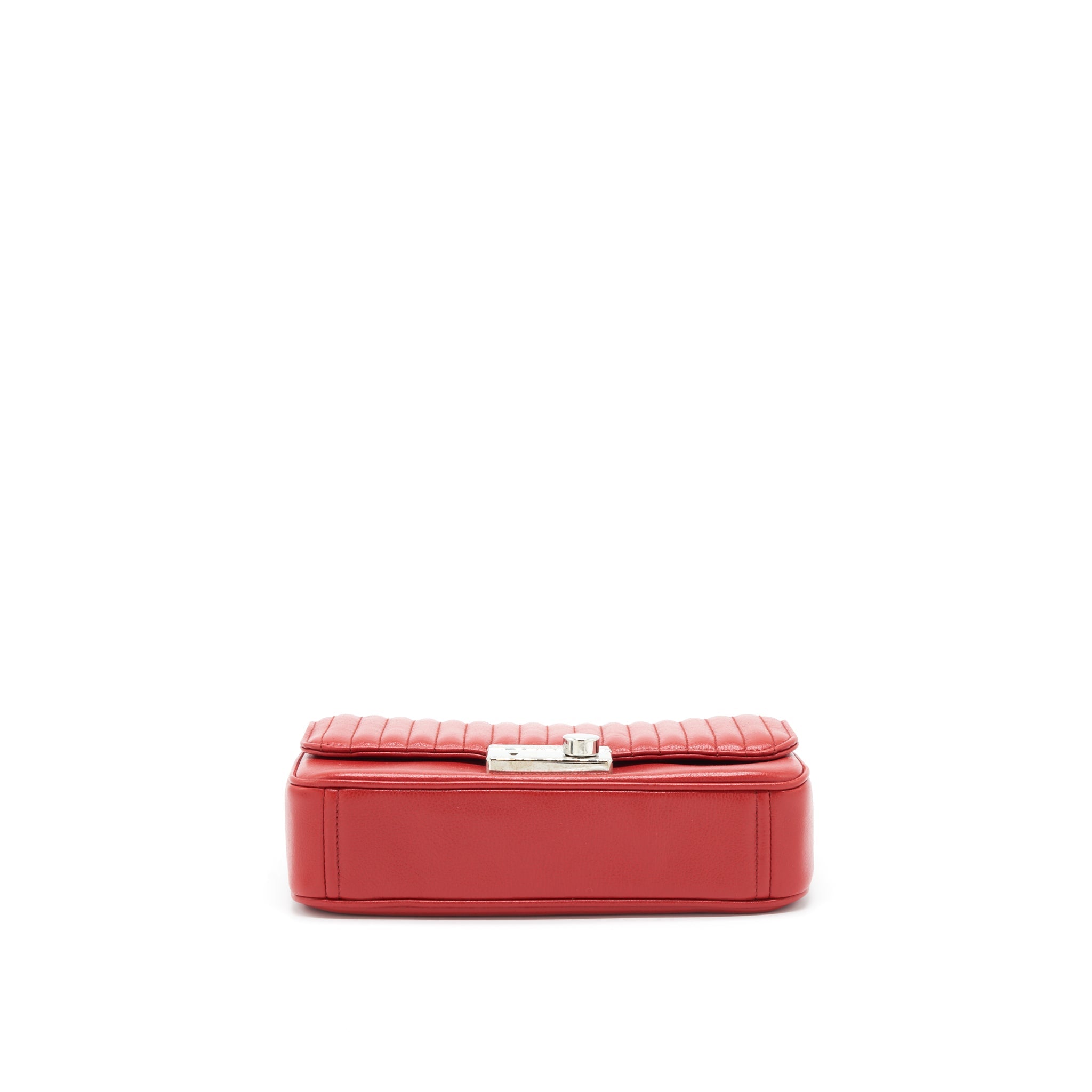 PRADA GLACÉ CROSSBODY BAG CALFSKIN RED SHW