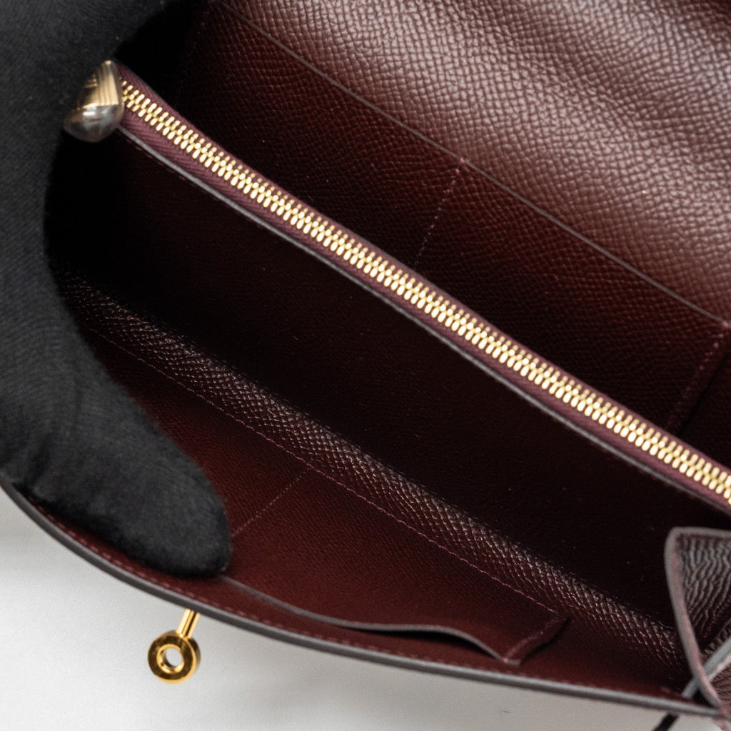 HERMES KELLY TO GO EPSOM 57 BORDEAUX GHW