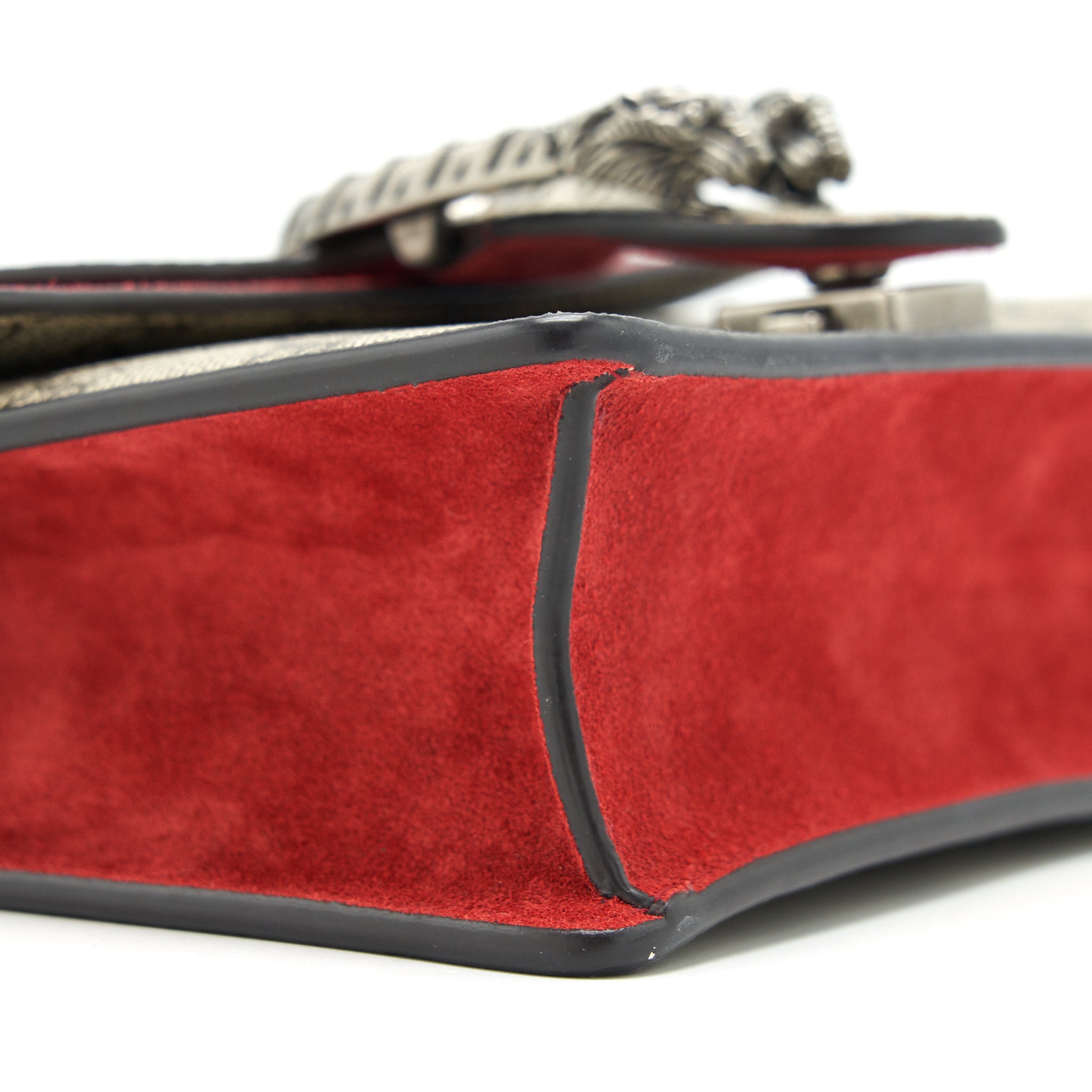 GUCCI MINI DIONYSUS RED SUEDE CROSSBODY BAG