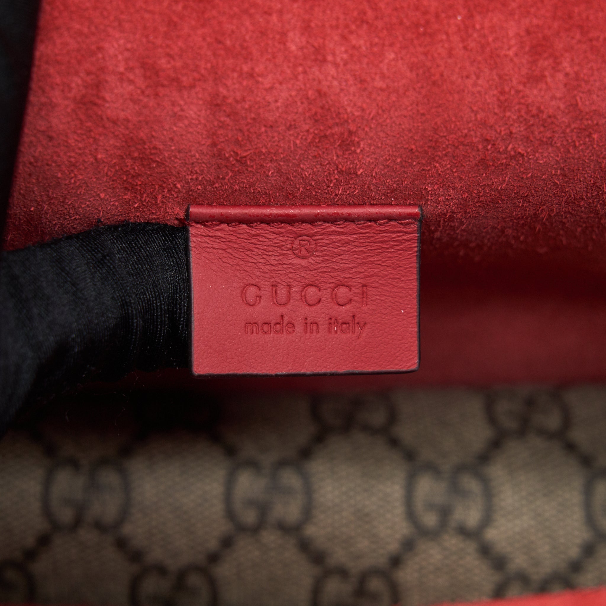 GUCCI MINI DIONYSUS RED SUEDE CROSSBODY BAG