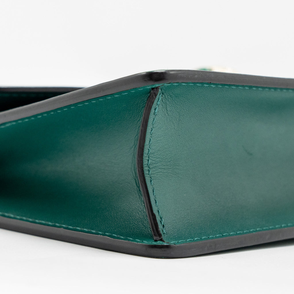 BVLGARI SERPENTI FOREVER WALLET ON CHAIN CALFSKIN GREEN LGHW