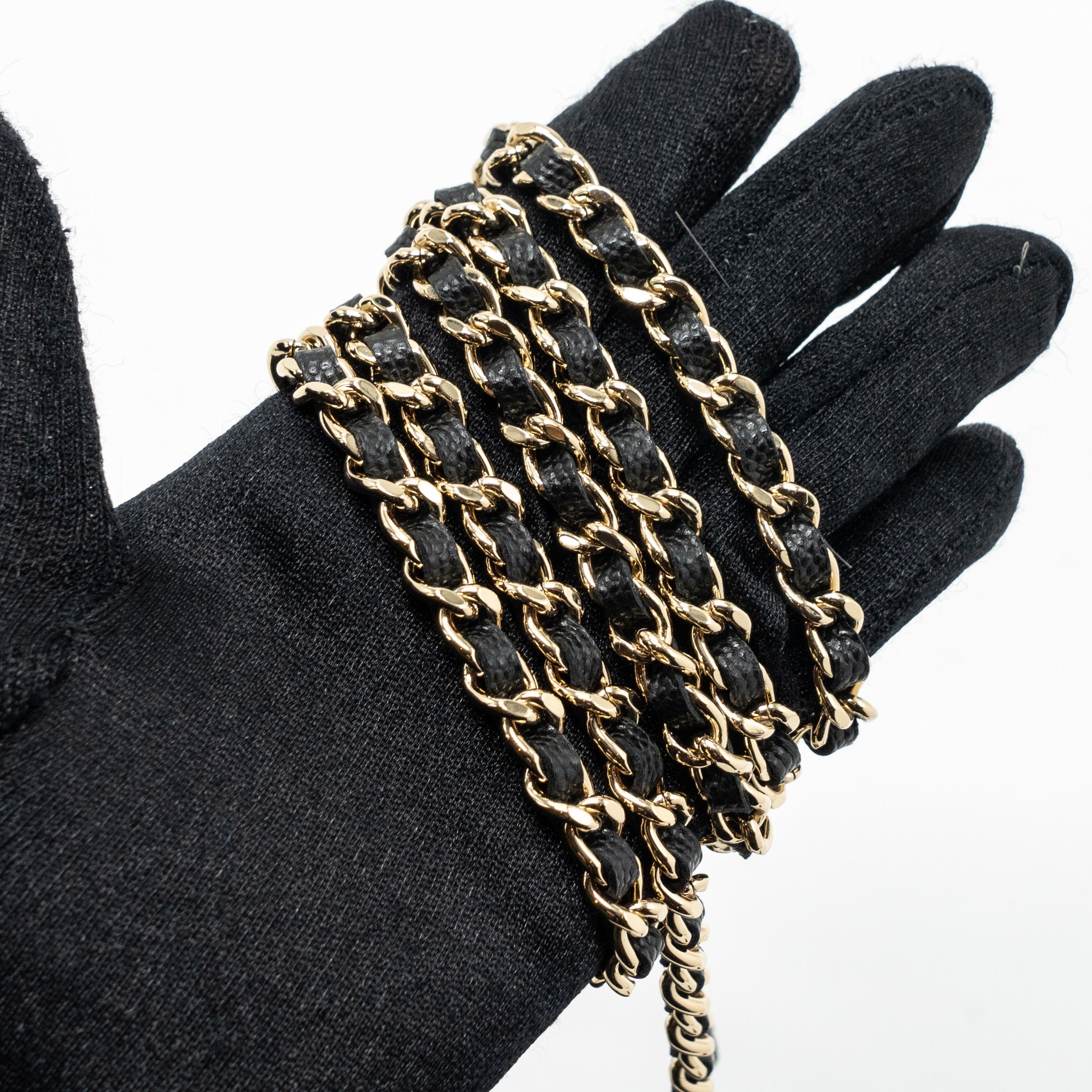 CHANEL 23P TOP HANDLE MINI FLAP BAG WITH CHAIN CAVIAR BLACK LGHW (MICROCHIP)