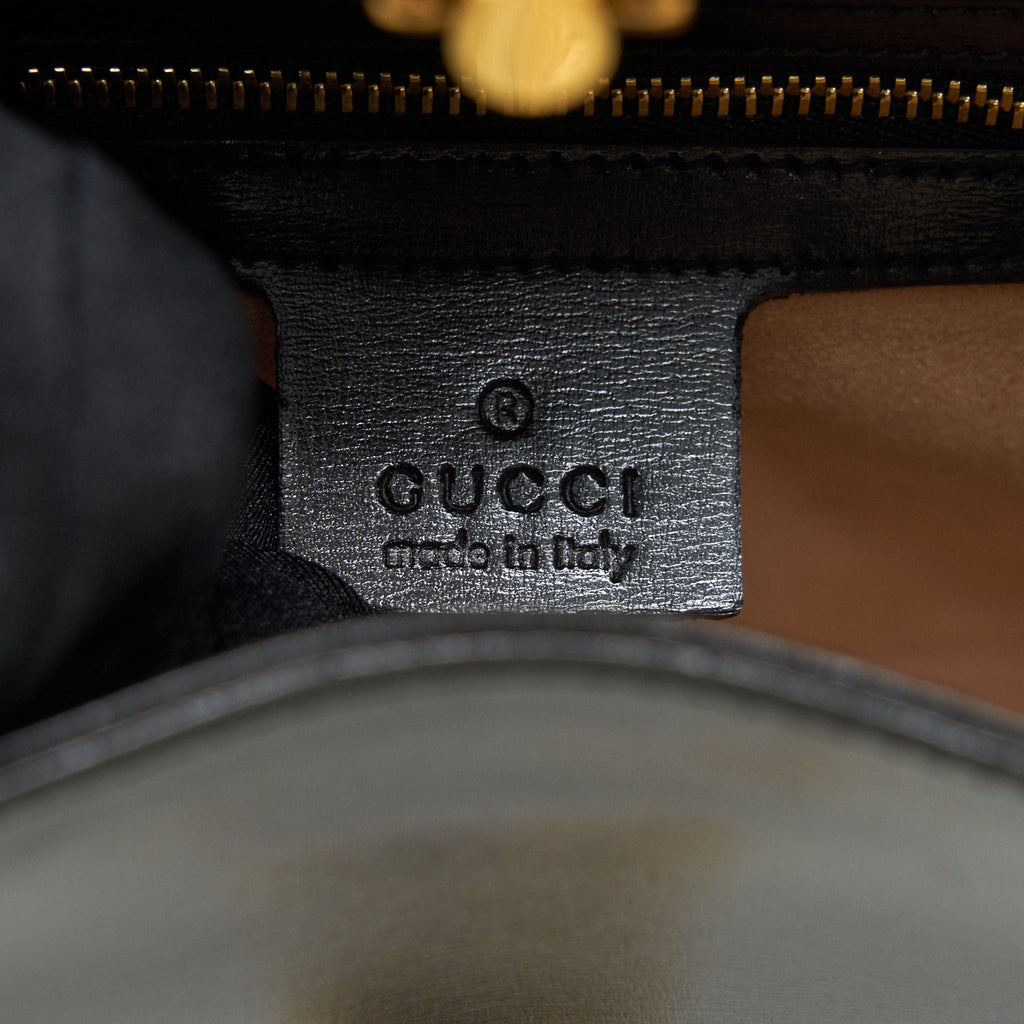 GUCCI JACKIE 1961 IN BLACK LEATHER IN GHW