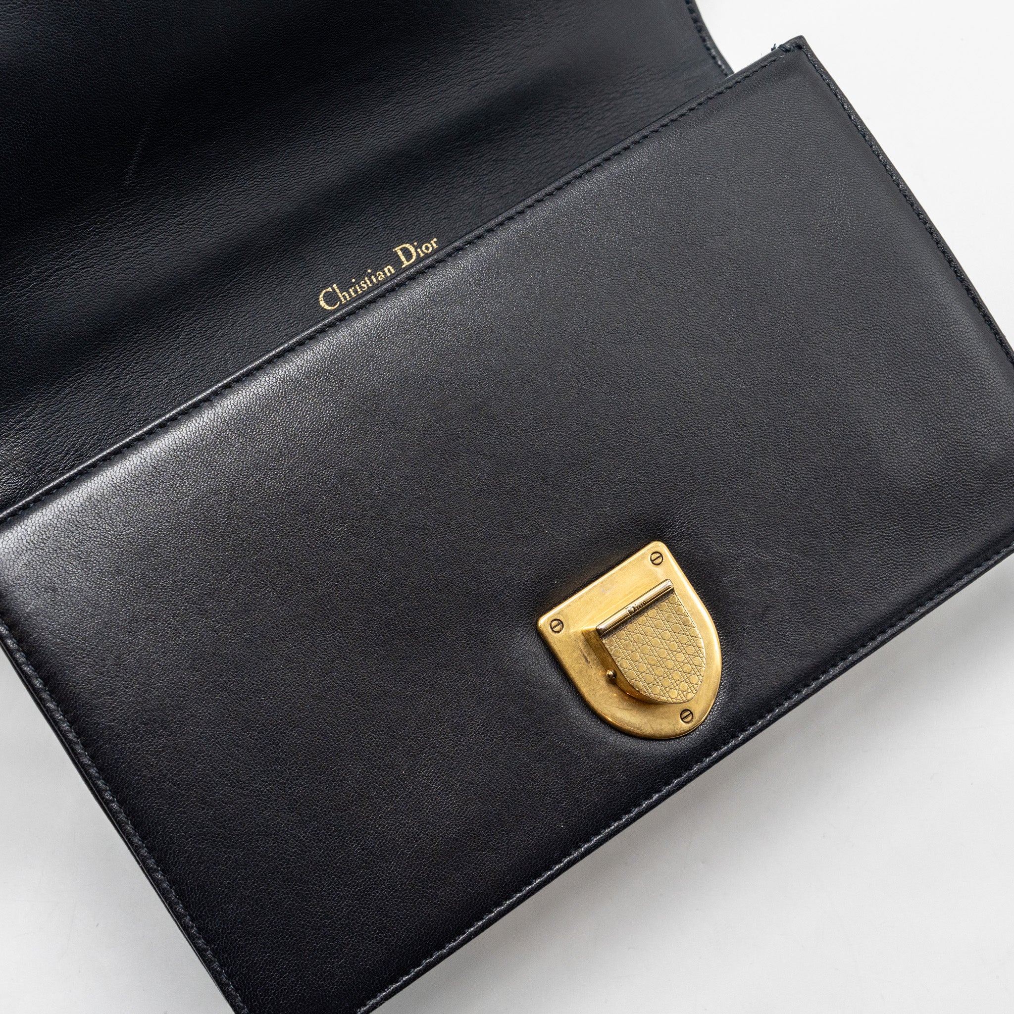 DIOR MEDIUM STUDDED DIORAMA LAMBSKIN BLACK GHW