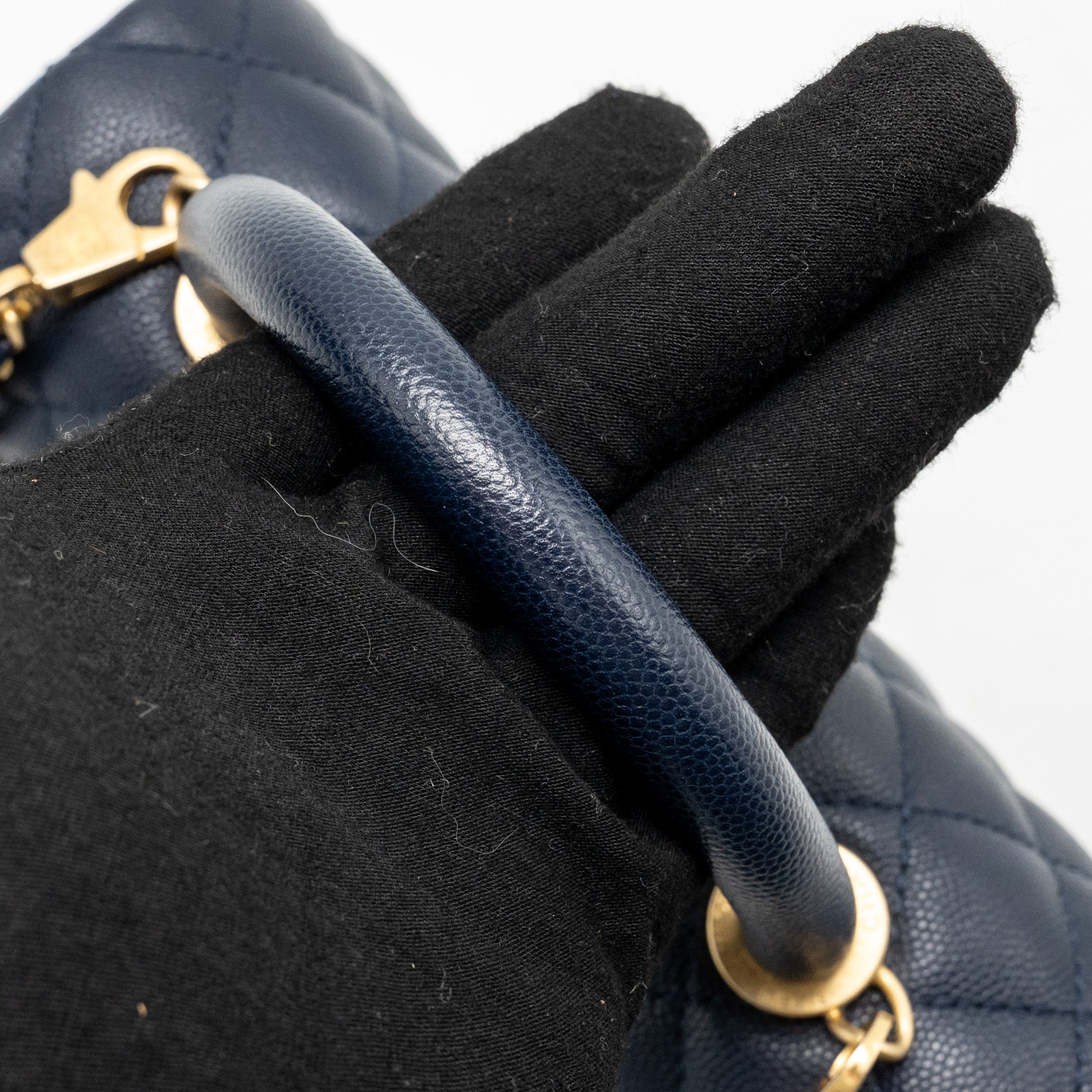 CHANEL SMALL COCO HANDLE CAVIAR NAVY GHW