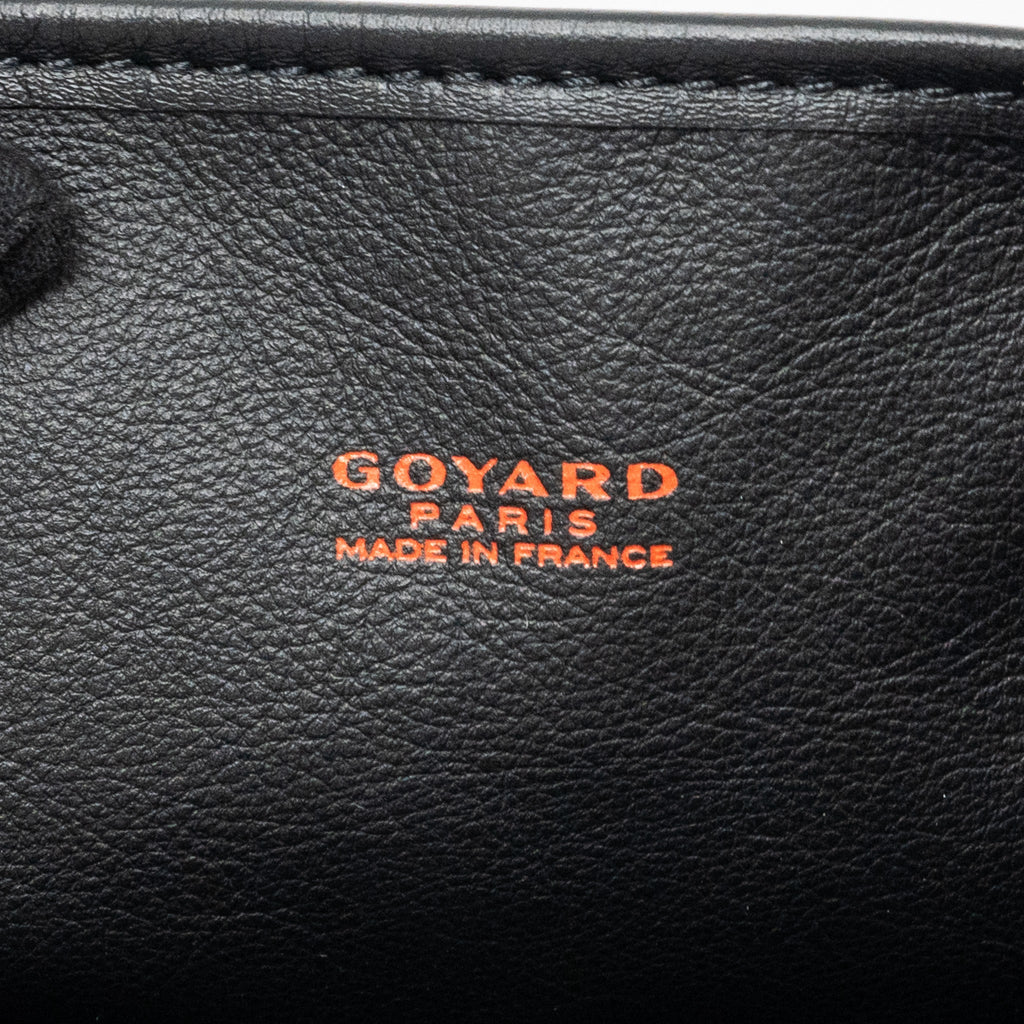 GOYARD MINI ANJOU TOTE BAG GOYARDLINE CANVAS / CALFSKIN BLACK SHW