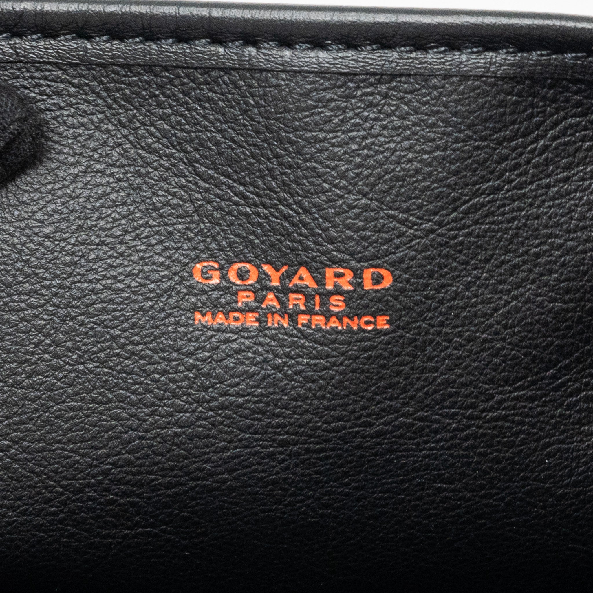 GOYARD MINI ANJOU TOTE BAG GOYARDLINE CANVAS / CALFSKIN BLACK SHW