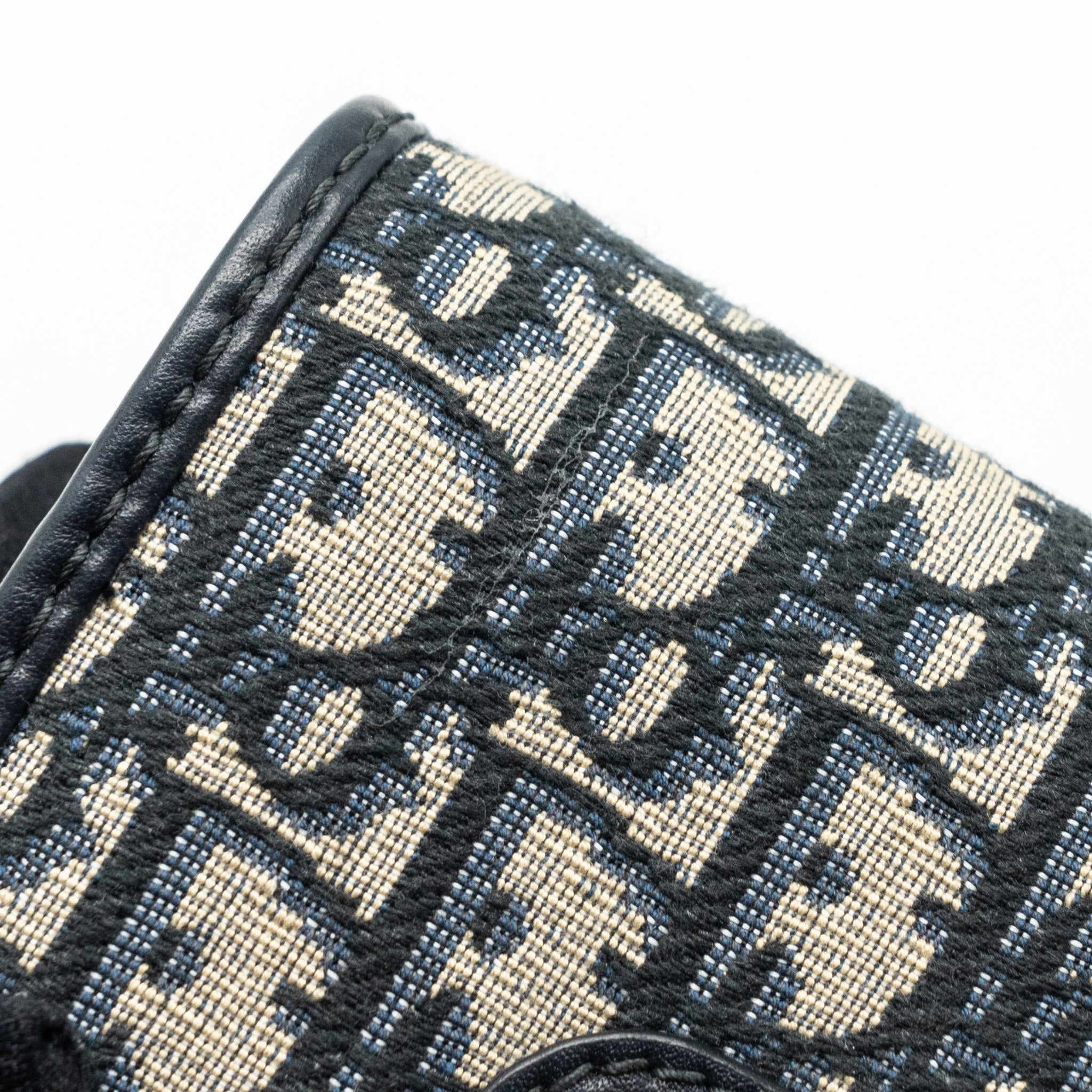 DIOR 30 MONTAIGNE POUCH WITH CHAIN CANVAS BLUE OBLIQUE GHW