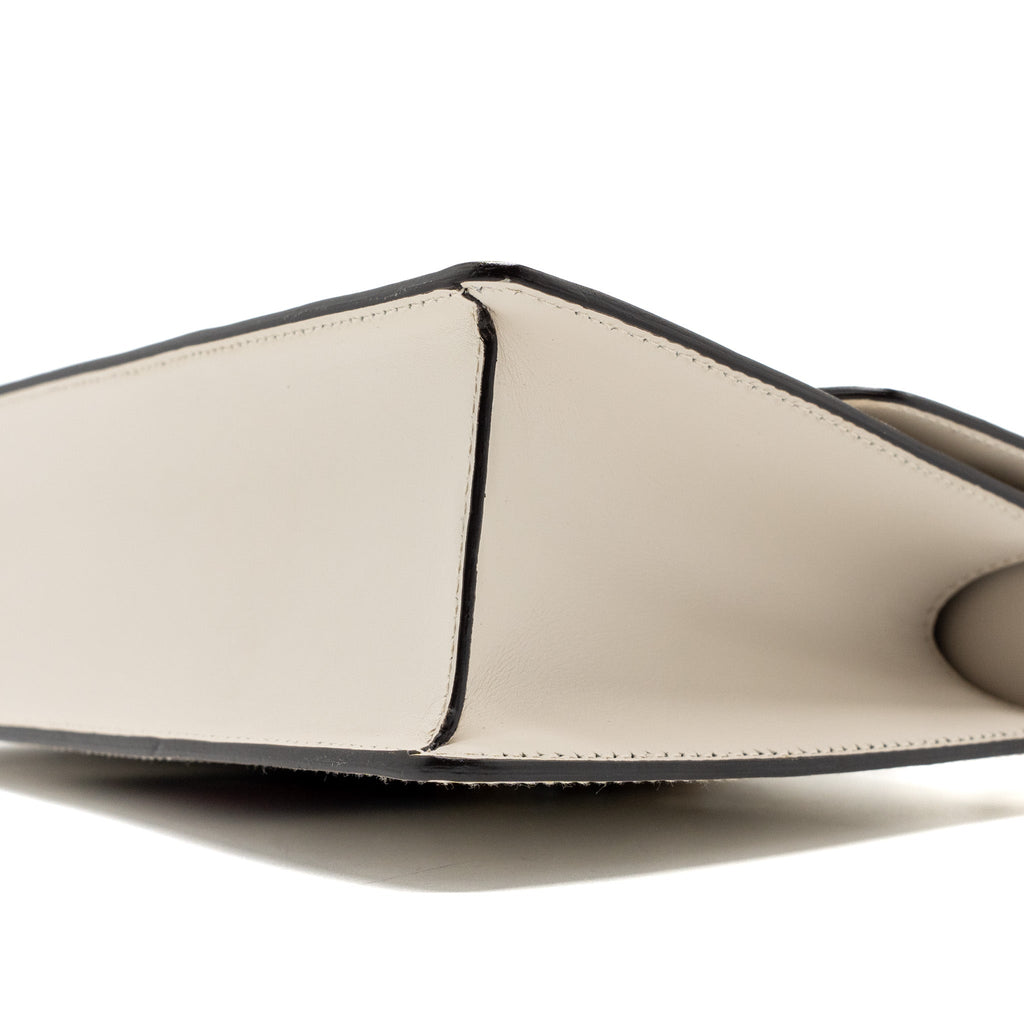 GUCCI SYLVIE SHOULDER BAG CALFSKIN WHITE GHW