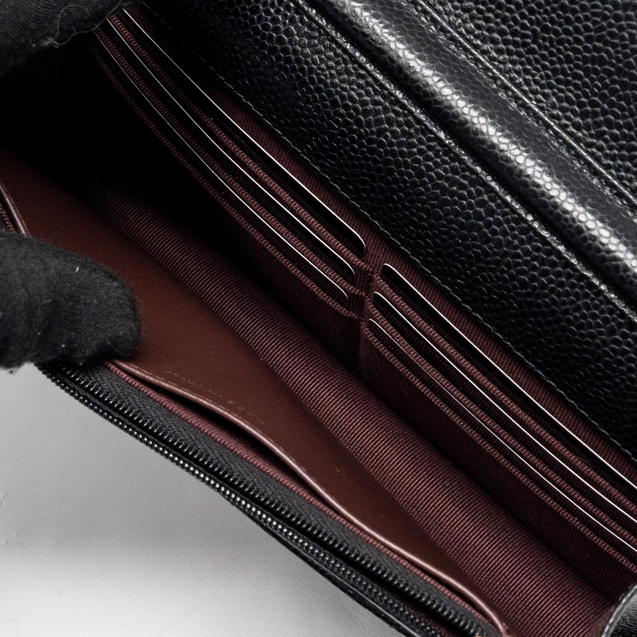 CHANEL CLASSIC WALLET ON CHAIN CAVIAR BLACK GHW(MICROCHIP)