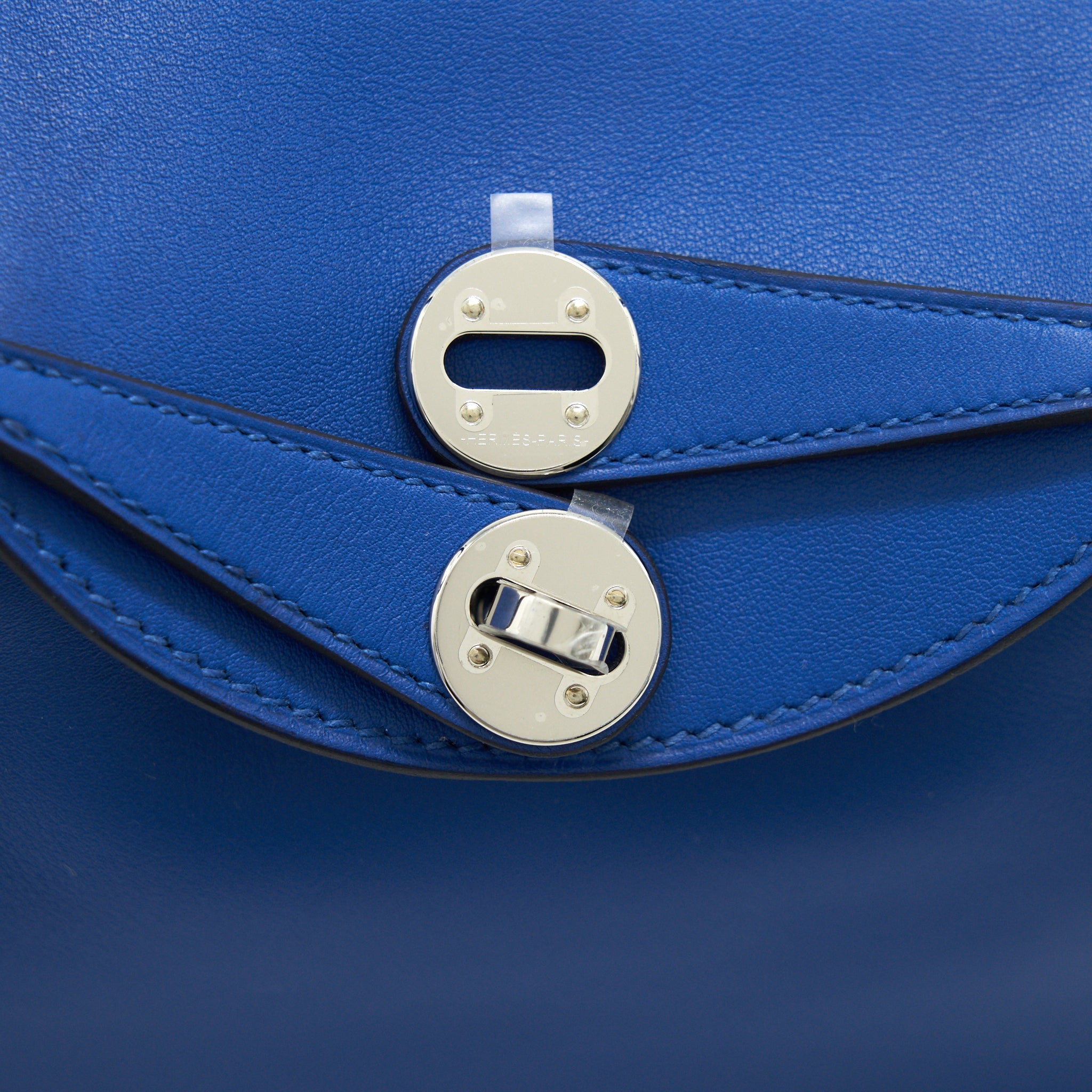 HERMES MINI LINDY SWIFT LEATHER BLUE FRANCE/ BLUE SAPHIR SHW