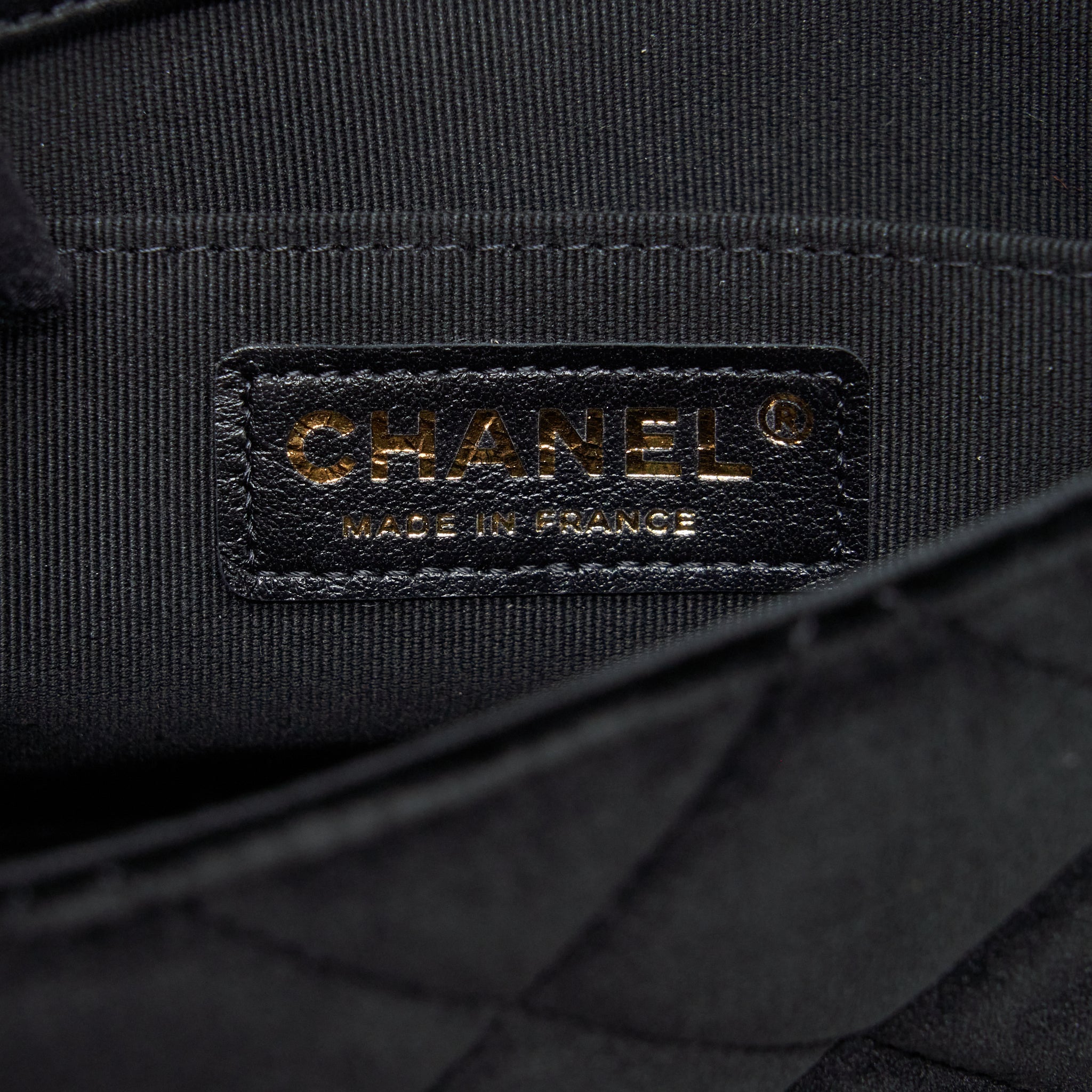 CHANEL FLAP BAG LEATHER CHAIN/PEARL BUCKLE VELVET BLACK GHW
