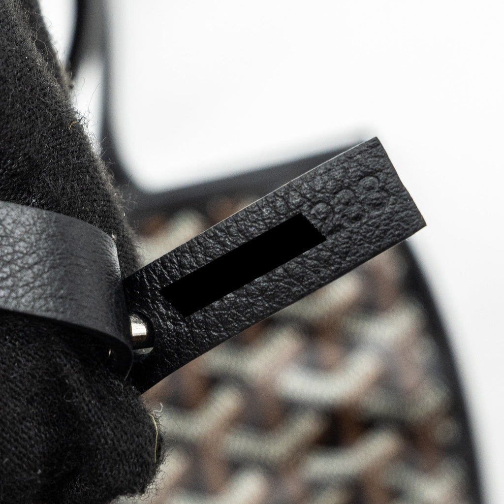 GOYARD MINI ANJOU TOTE BAG GOYARDLINE CANVAS / CALFSKIN BLACK SHW