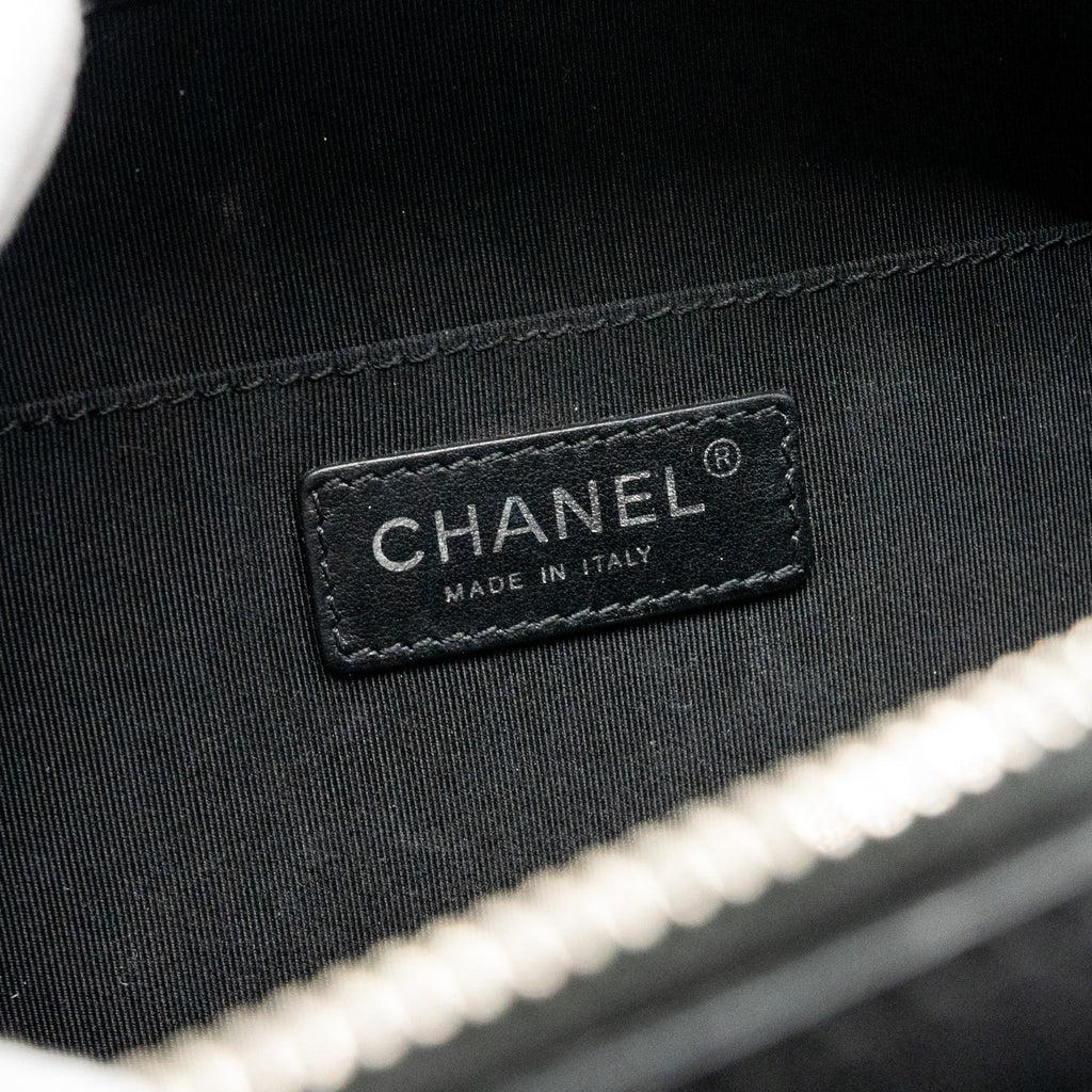 CHANEL QUILTED MINI VANITY BAG CAVIAR BLACK SHW