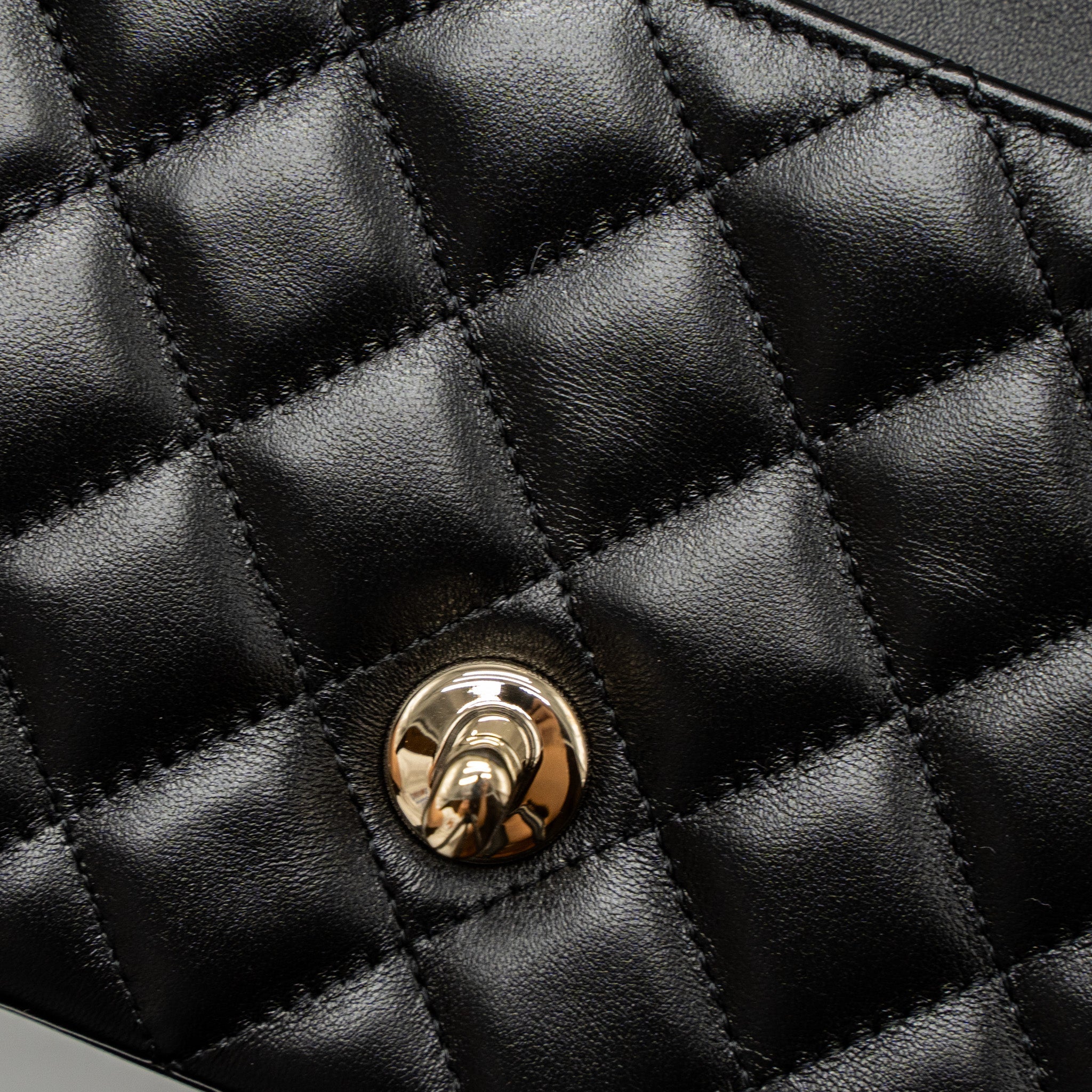 CHANEL MINI RECTANGULAR FLAP BAG LAMBSKIN BLACK LGHW (MICROCHIP)