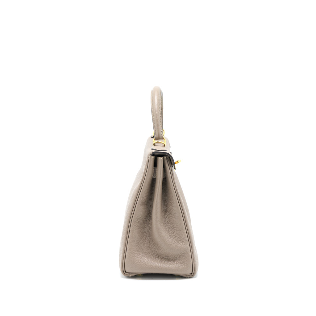 HERMES KELLY 28 TOGO M8 GRIS ASPHALTE GHW