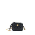 CHANEL 22P CAMERA CROSSBODY BAG CAVIAR BLACK GHW(MICROCHIP)