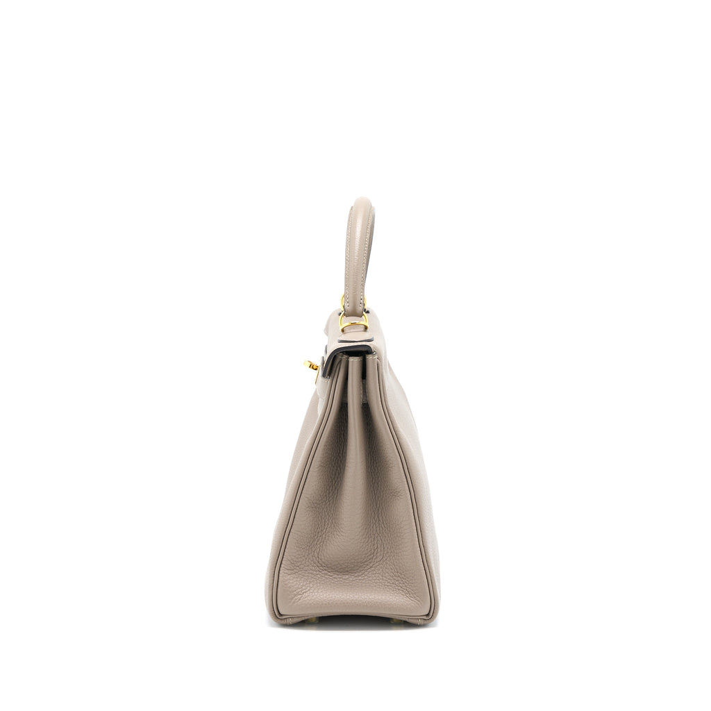 HERMES KELLY 28 TOGO M8 GRIS ASPHALTE GHW