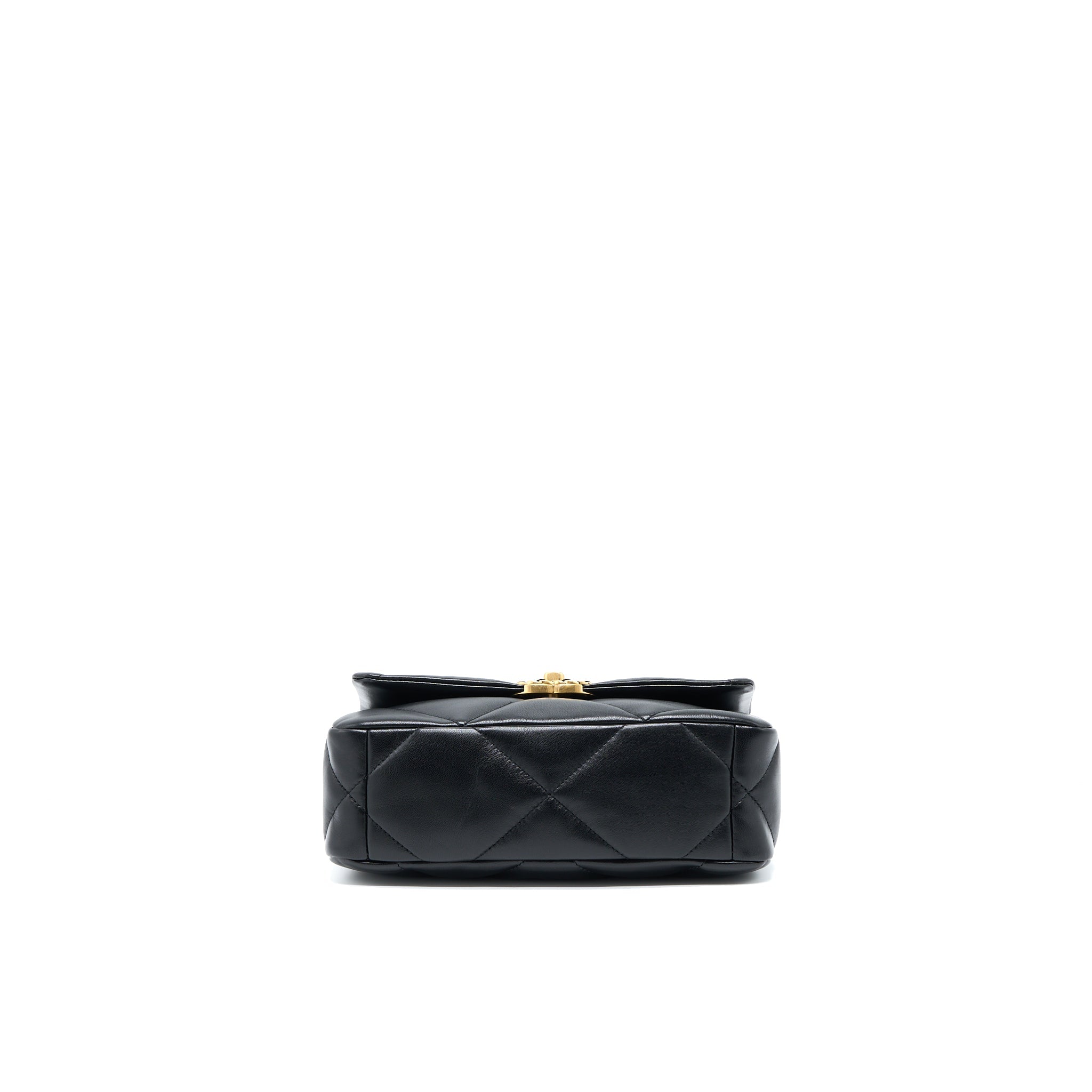 CHANEL SMALL 19 BAG LAMBSKIN BLACK MULTICOLOUR HARDWARE (MICROCHIP)