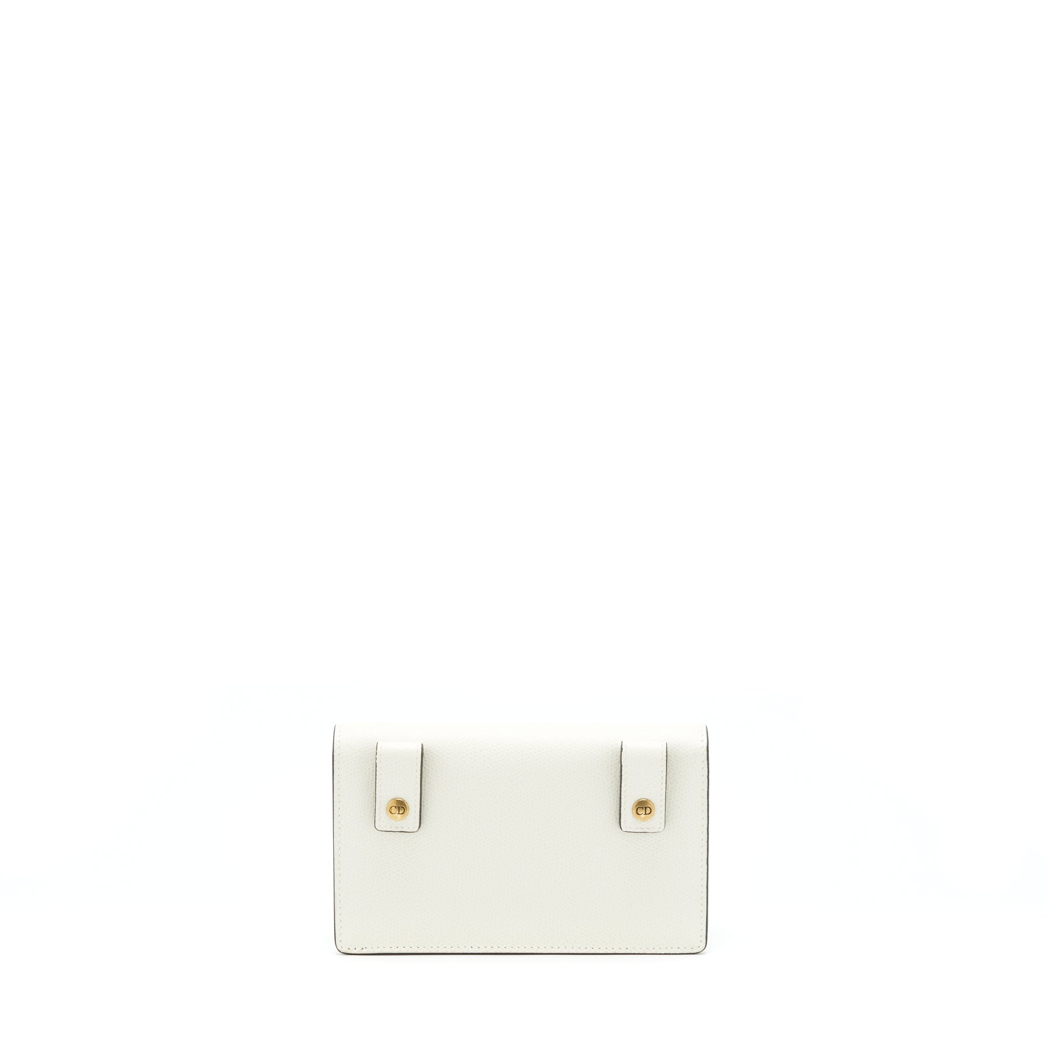DIOR SADDLE BELT BAG GRAINED CALFSKIN WHITE GHW